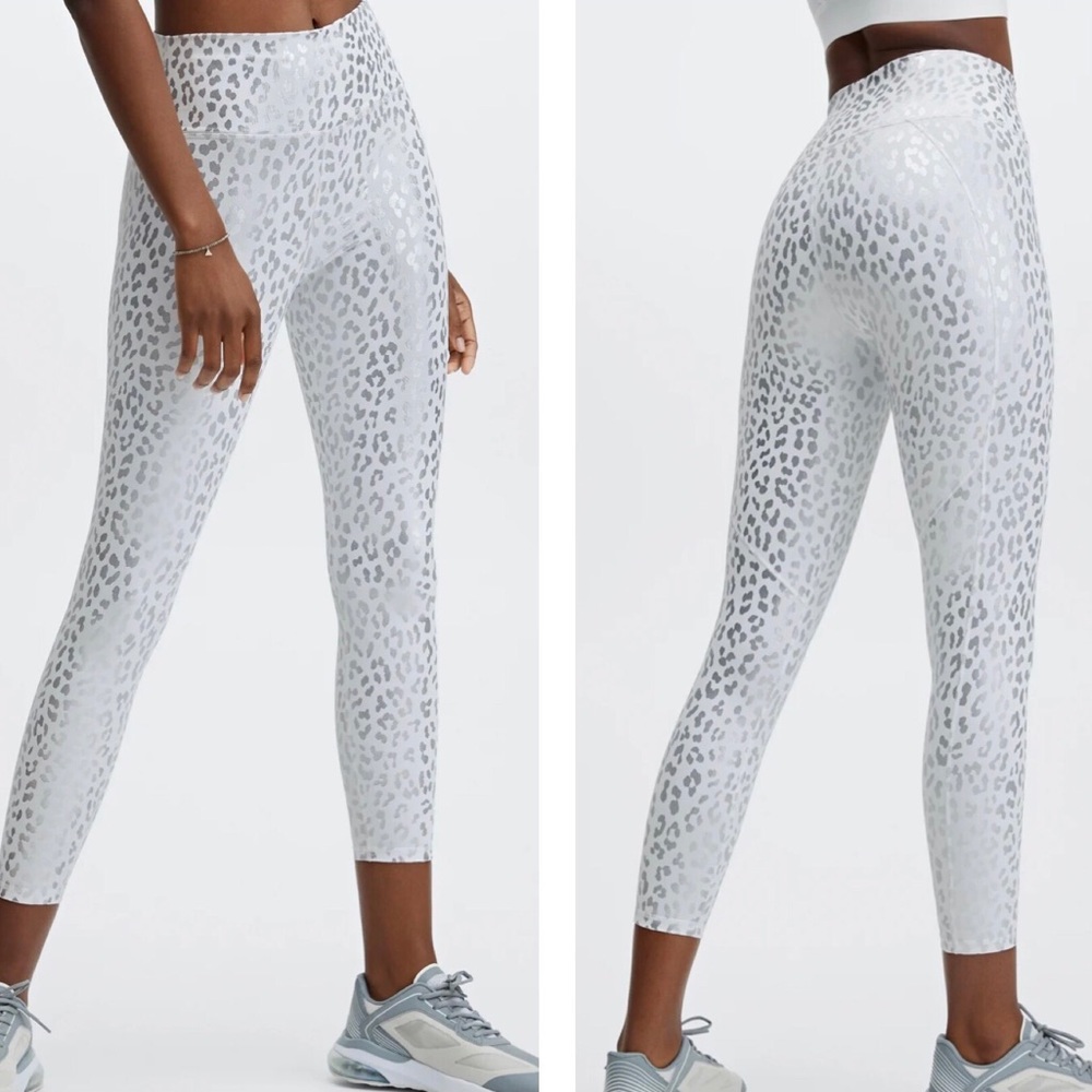Fabletics White with Silver Animal Print